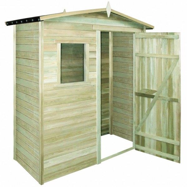 Caseta de almacenaje de jardín madera de pino M 5