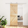 Puerta corredera con herrajes madera maciza de pino 70x210 cm 1