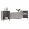 Mueble para TV madera contrachapada gris Sonoma 160x35x55 cm 3