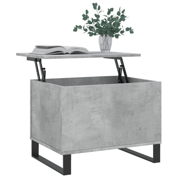 Mesa de centro madera contrachapada gris hormigón 60x44.5x45 cm M 3