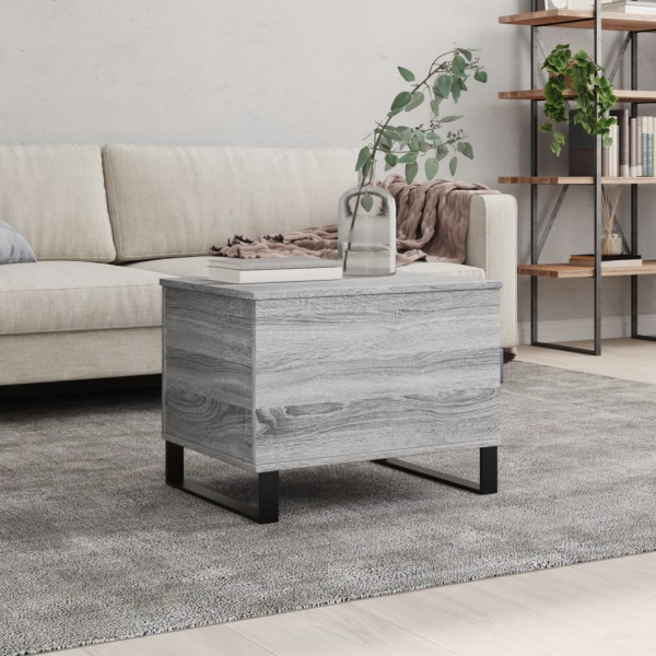 Mesa de centro madera contrachapada gris Sonoma 60x44.5x45 cm D