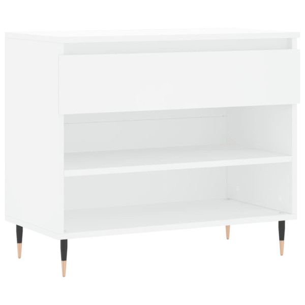 Mueble zapatero madera contrachapada blanco 70x36x60 cm M 2