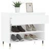 Mueble zapatero madera contrachapada blanco 70x36x60 cm 4