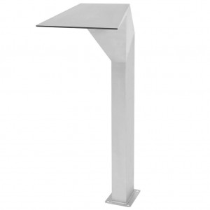 Fonte para piscina aço inoxidável 50x30x90 cm prateado H