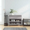 Mueble zapatero madera contrachapada gris Sonoma 70x36x60 cm 1