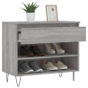 Mueble zapatero madera contrachapada gris Sonoma 70x36x60 cm 4
