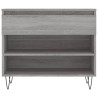 Mueble zapatero madera contrachapada gris Sonoma 70x36x60 cm 5