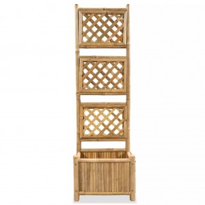 Floreira de jardim com treliça bambu 40 cm H