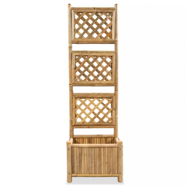 Arriate de jardín con enrejado de bambú 40 cm M 2