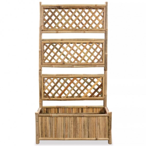 Floreira de jardim com treliça bambu 70 cm M 2