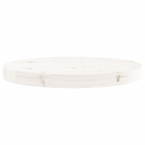 Tablero de mesa redondo madera maciza de pino blanco Ø40x3 cm M 4