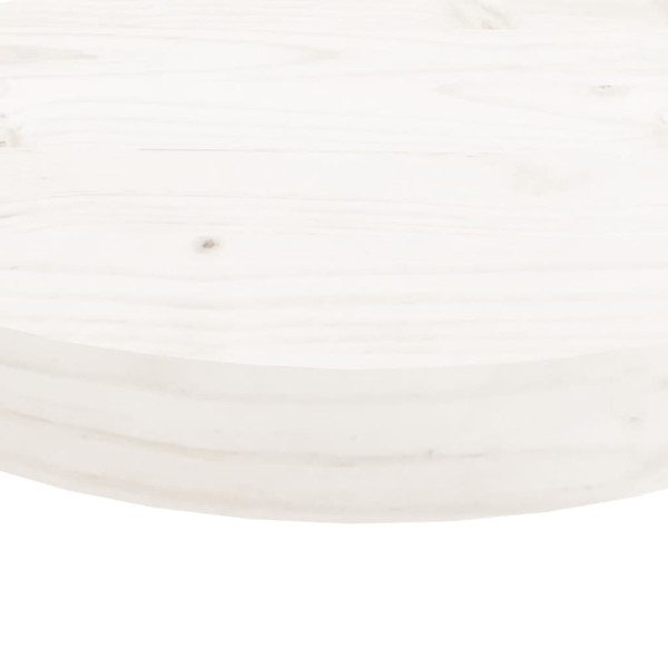 Tablero de mesa redondo madera maciza de pino blanco Ø40x3 cm M 5