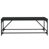 Mesa de centro de madera contrachapada negro 100x50x35 cm 4