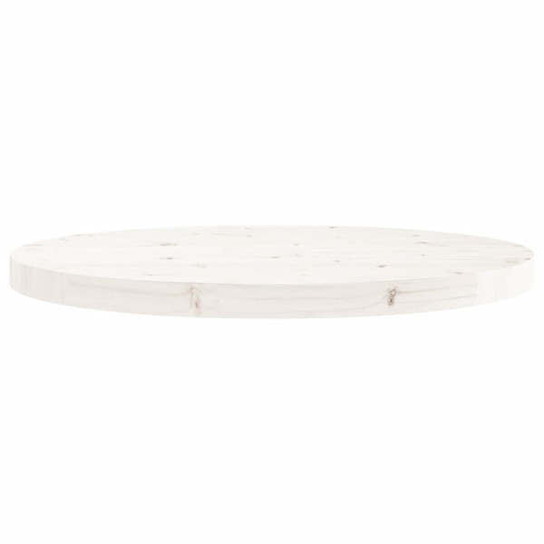 Tablero de mesa redondo madera maciza de pino blanco Ø60x3 cm M 4