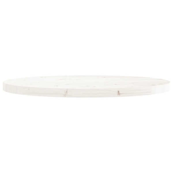 Tablero de mesa redondo madera maciza de pino blanco Ø80x3 cm M 3