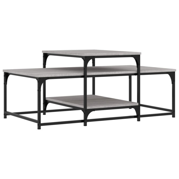 Mesa de centro 102x60x45 cm derivados madeira cinzento sonoma M 2