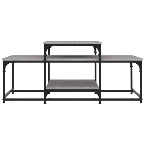 Mesa de centro madera de ingeniería gris Sonoma 102x60x45 cm M 4