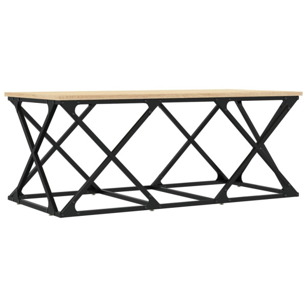 Mesa de centro madera de ingeniería roble Sonoma 100x49x40 cm M 2