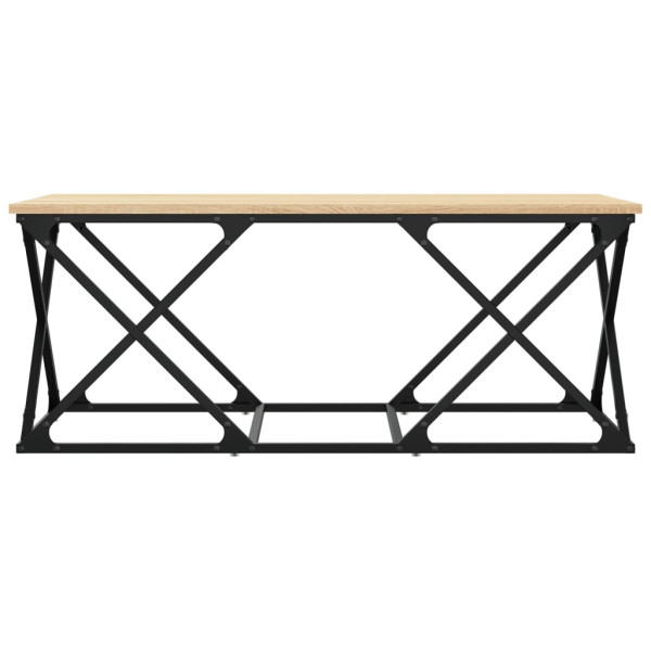 Mesa de centro madera de ingeniería roble Sonoma 100x49x40 cm M 4