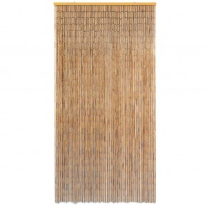 Cortina de porta anti-insetos em bambu 100x200 cm H