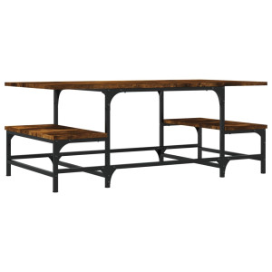 Mesa de centro madera contrachapada roble ahumado 100x50.5x40cm H