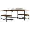 Mesa de centro madera contrachapada roble ahumado 100x50.5x40cm 3