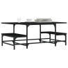 Mesa de centro madera contrachapada negro 100x50.5x40 cm 3