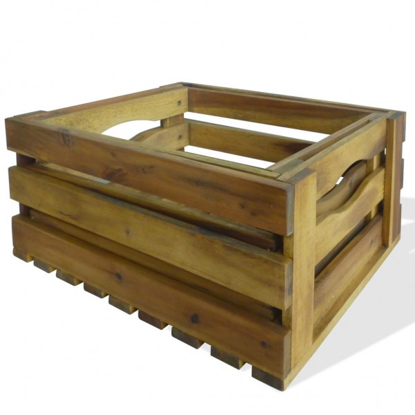 Caja de manzanas de jardín para plantar de madera de acacia M 2