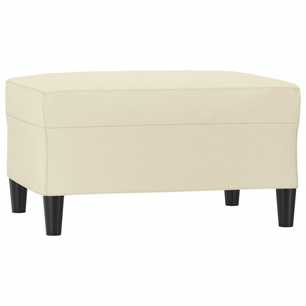 Apoio de pés 70x55x41 cm couro artificial cor creme M 2