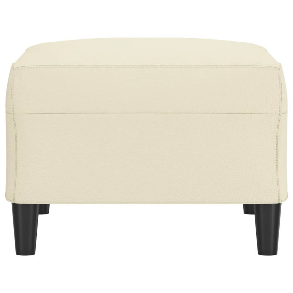 Apoio de pés 70x55x41 cm couro artificial cor creme M 4