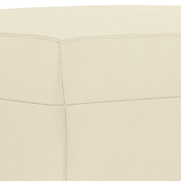 Apoio de pés 70x55x41 cm couro artificial cor creme M 5
