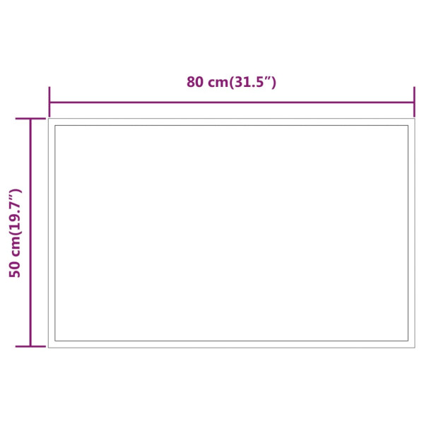 Espelho de banheiro com LED 80x50 cm M 5