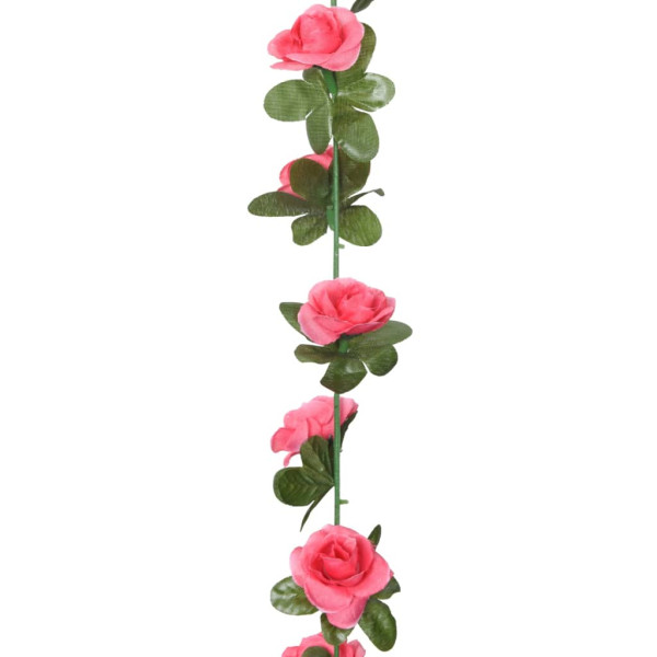 Guirnaldas de flores artificiales 6 uds rojo y rosa 240 cm M 5