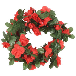 Grinaldas de flores de Natal 6 pcs 250 cm vermelho H