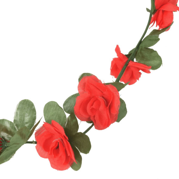 Guirnaldas de flores artificiales 6 uds rojo 250 cm M 5