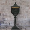 Caixa correio pedestal vintage alumínio inoxidável verde 4