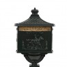 Caixa correio pedestal vintage alumínio inoxidável verde 3