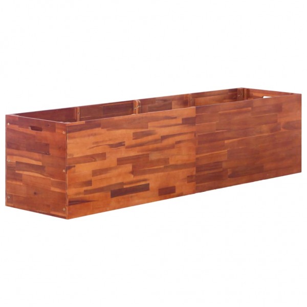 Arriate de madera de acacia 200x50x50 cm D