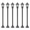 Candeeiros de pé para jardim 6 pcs E27 110 cm alumínio bronze 1