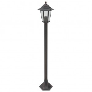 Farolas de jardín aluminio bronce E27 110 cm 6 unidades H