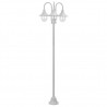 Farolas de jardín con 3 luces aluminio blanca E27 220 cm 1