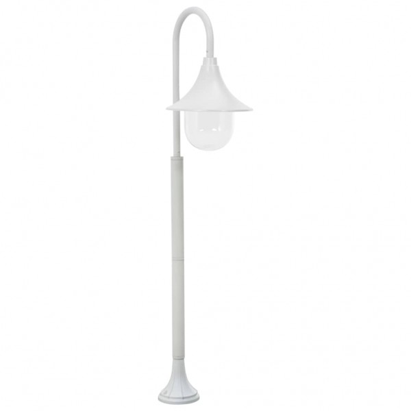 Farola de jardín de aluminio blanca E27 120 cm D