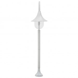 Farola de jardín de aluminio blanca E27 120 cm H