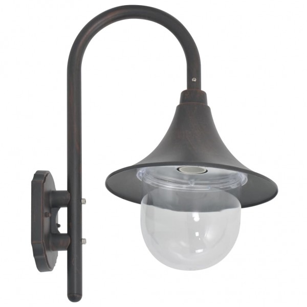 Candeeiro de parede para jardim E27 42 cm alumínio bronze M 3
