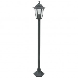 Candeeiros pé p/ jardim 6 pcs E27 110 cm alumínio verde escuro H