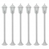 Candeeiros de pé para jardim 6 pcs E27 110 cm alumínio branco 1