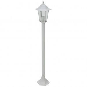 Candeeiros de pé para jardim 6 pcs E27 110 cm alumínio branco H