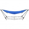 Hamaca con soporte plegable azul 3