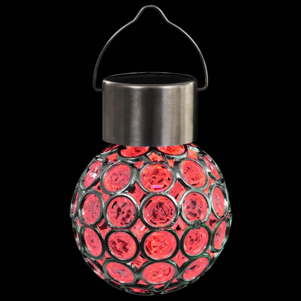 Lâmpadas solares pendentes 8 unidades luzes LED RGB M 4