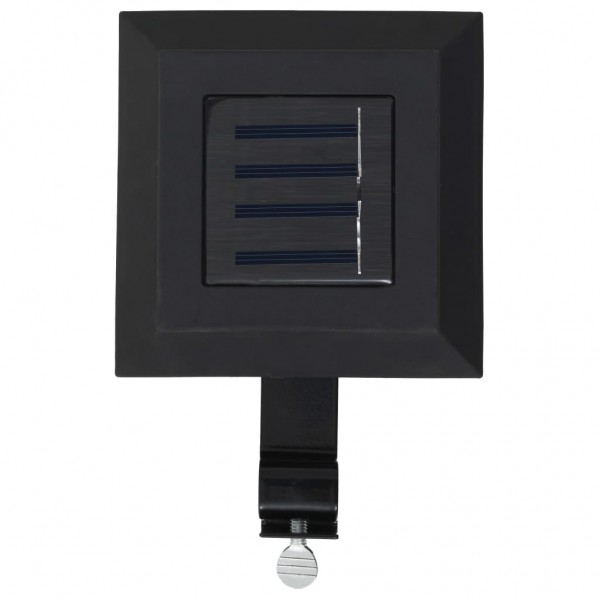 Lámparas solares de exterior LED cuadradas 6 uds 12 cm negro M 5